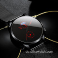 Genf Minimalistische Casual Sport Lederuhr Schwarz Einfache Analoge Herren Armbanduhren Chinesische Marke Guangzhou Armbanduhr Großhandel